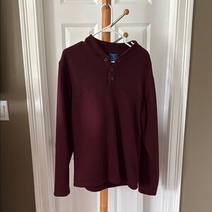Puritan Maroon Long Sleeve Tee Soft Cotton Blend